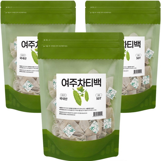 여주 차 티백 국산 건여주 삼각티백 건강차 대용량 50티백, 1.2g, 50개입, 3개