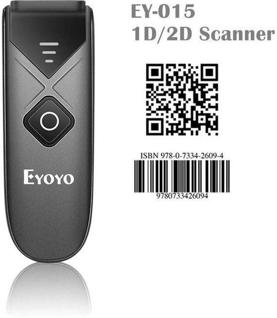 Eyoyo EY015 바코드 스캐너 USB 유선 블루투스 2.4G 무선 1D 2D 리더 QR PDF417 EAN13 데이터, EY-015