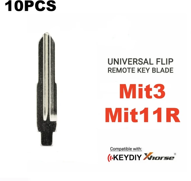 10/20개 07 # 미쓰비시용 mit3 MIT11 금속 미가공 블랭크 플립 리모컨 키 블레이드 (keydiy KD xhorse VVDI, 01 10pcs