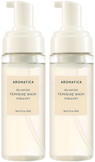 아로마티카 퓨어 앤 소프트 여성청결제, 170ml, 2개