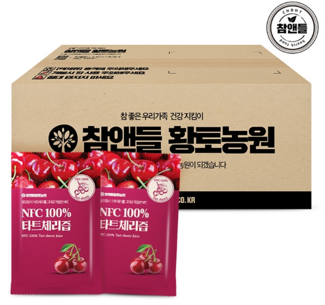 참앤들황토농원 [참앤들황토농원]NFC 착즙원액 타트체리즙 100포 1박스, 70ml