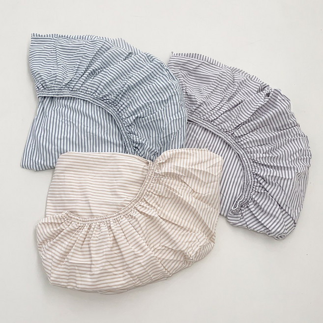 헬로베딩 스트라이프 무드 홑겹 매트리스커버