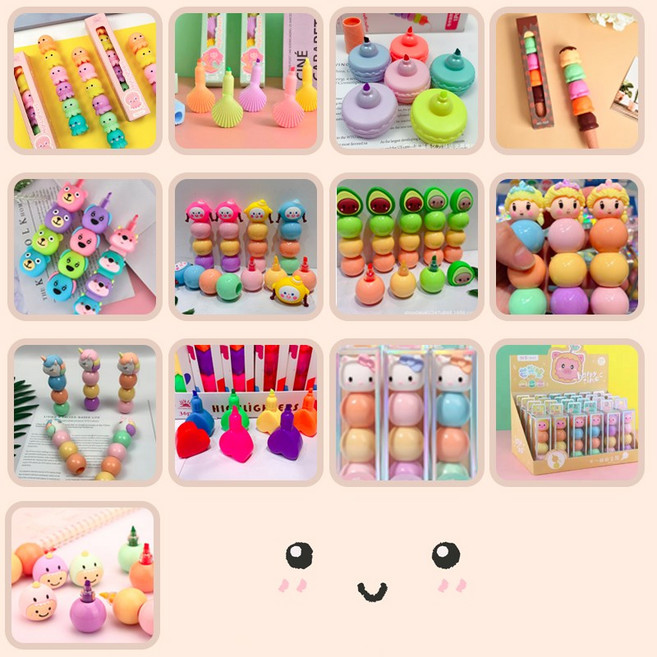 5시 FOOI 새학기 인싸템 골라쓰는 재미 줄줄이 형광펜 13종 빠른배송, 조개 5색