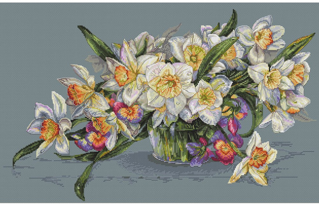 외국 십자수패키지 Merejka/Daffodils-K-14, 1개