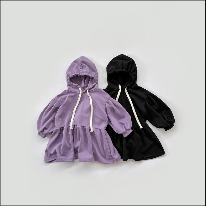 WSB 특별한 날 빛나는 러블리 무드 후드 퍼프 원피스 (5호~ 17호)