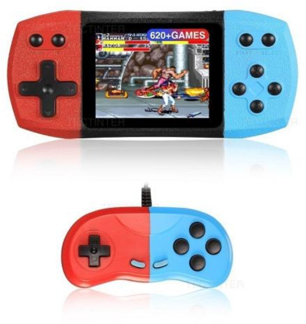휴대용게임기 콘솔게임기 게임기 레트로게임기 레트로 비디오 게임 콘솔 내장 620 클래식 휴대용 플레이어 충전식 AV Ouput, [03] RB With Gamepad, 4) RB with Gamepad, 한개옵션1