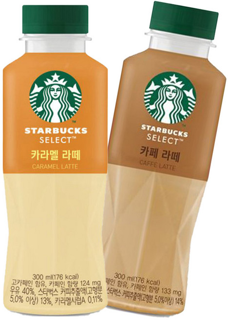 스타벅스 300ml 셀렉트 카라멜라떼 12개 + 카페라떼 12개 총 24개