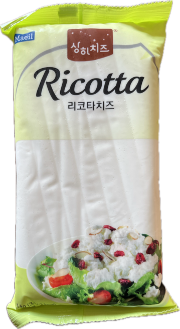매일유업 리코타 치즈 1kg 냉장 두봉 - 아이스팩 한 개 무료제공, 2개