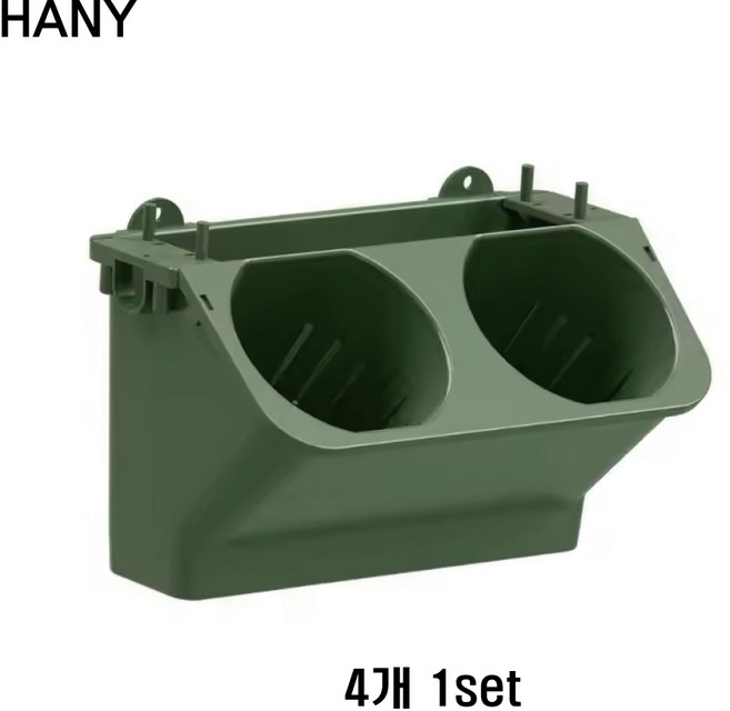 벽걸이 수직 화분 4개 1set, 다크 그린