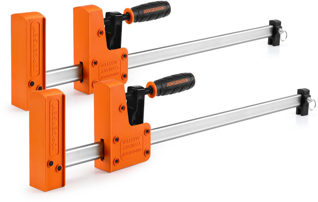 Jorgensen 24인치 F형 클램프 2개 고급형 합금강 공예 클램프 세트, 1세트