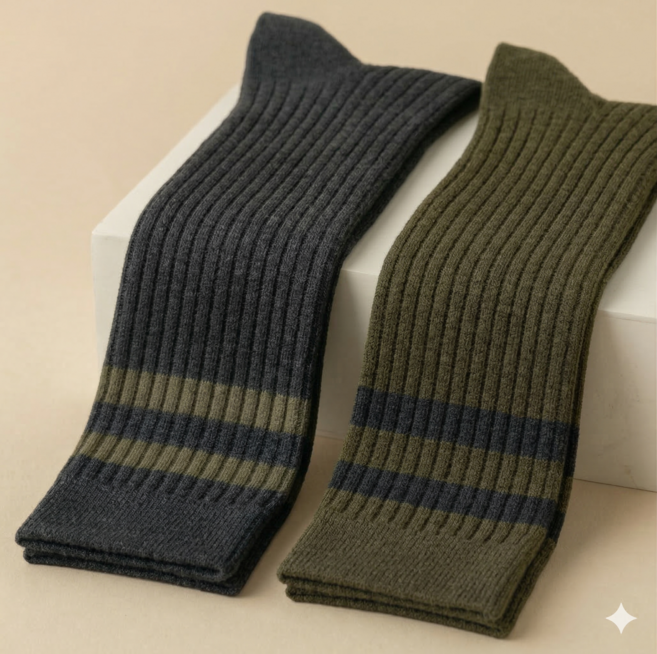 다리가 이쁜 네추럴 2선 니삭스 2종세트