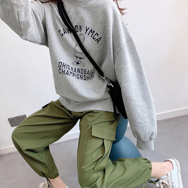 데일로엔 여성 프린팅 맨투맨 티셔츠