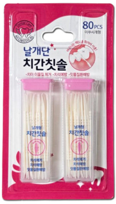 네오 날개단 치간치솔 80pcs, 1개입, 1세트