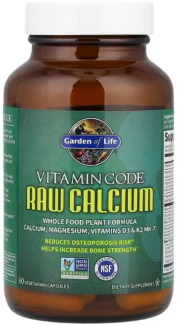 가든오브라이프 비타민코드 RAW Calcium 60캡슐, 1개 - 쿠팡