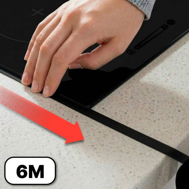 벨로튼 감쪽같은 인덕션 테두리 틈새 보호 방수테이프 6m, 1개