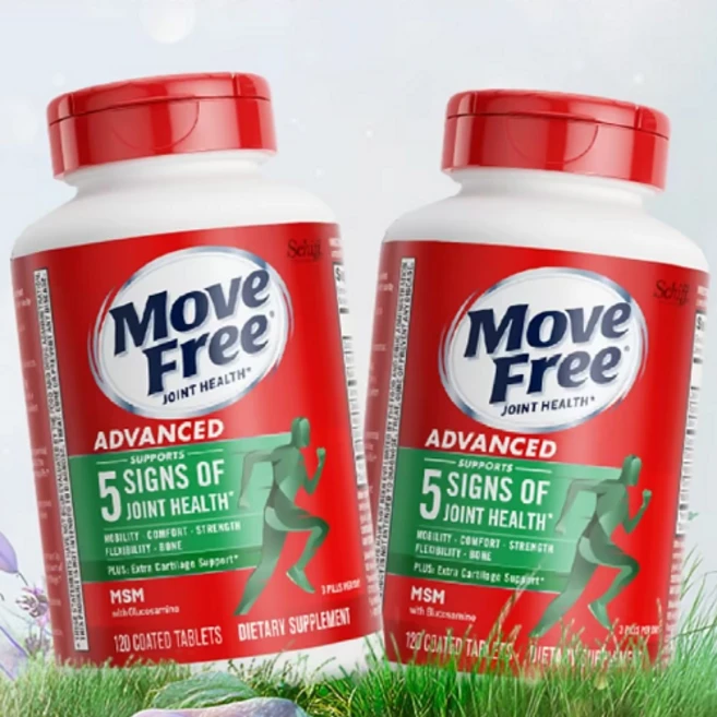 쉬프 무브 프리 조인트 헬스 어드밴스드 플러스 MSM 글루코사민 + 콘드로이틴 코티드 타블렛, 120정, 1개 - 쿠팡