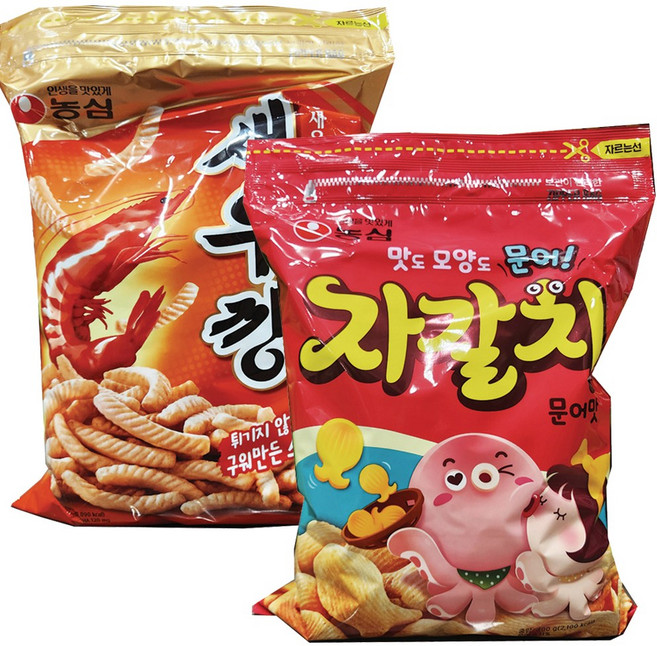 농심 대용량 새우깡 600g + 농심 대용량 자갈치 400g + 사은품