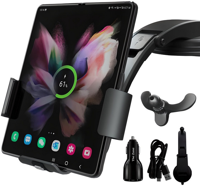 더존 차량용 Z폴드 호환 고속 무선충전 거치대, TZ-C401S