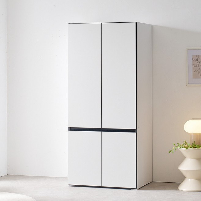 보루네오 마르체 스노우 비스포크 광폭 주방 렌지대 수납장, 화이트, 화이트