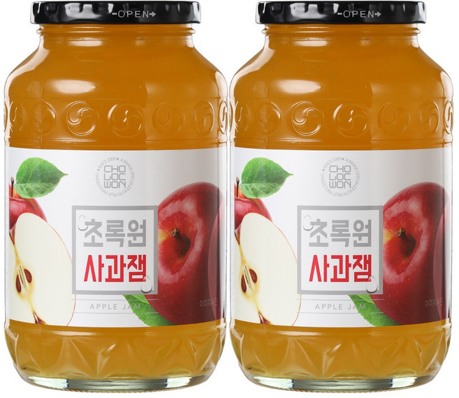 초록원 사과잼 1kg + 파인애플망고잼 1kg, 2개