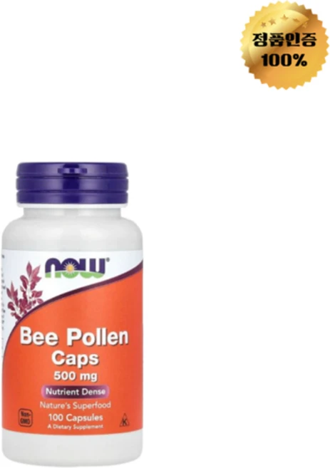 나우푸드 벌 꽃가루 캡슐 500mg 캡슐 100정, 1개 - 쿠팡