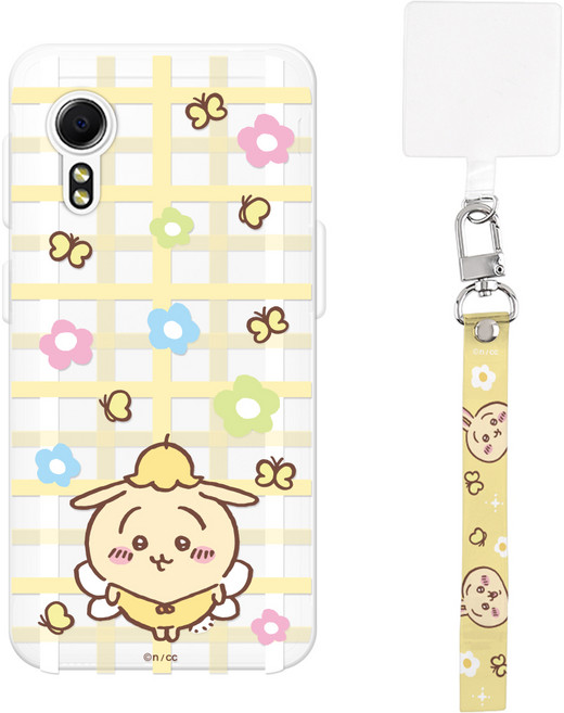 코쿼드 먼작귀 요정 클리어 케이스+태그스트랩_갤럭시X커버5_토끼요정