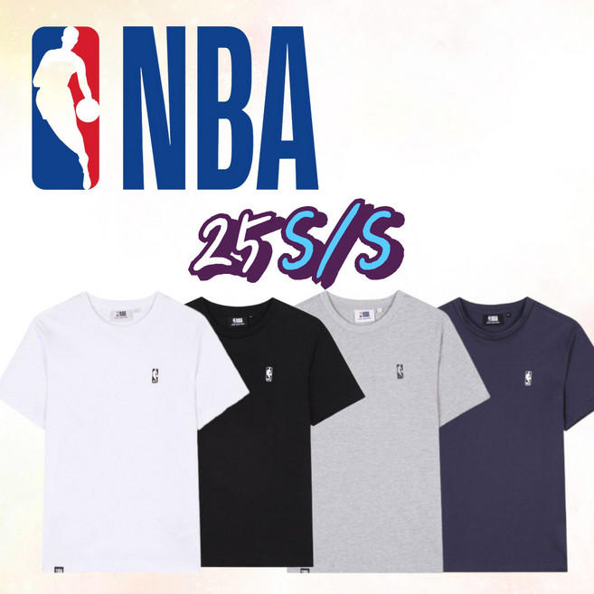 [국내 정품] NBA 느바 로고맨 스몰 로고 반팔 티셔츠 여름 이너티 면티