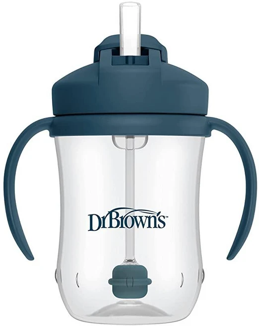 닥터브라운 추달린 빨대컵 270ml - 다크블루, Dark Blue, 1-Pack - 쿠팡