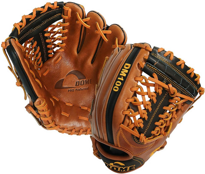 DOME 돔 글러브 내야수 우투용 DM100 (WN/BK), 1개, WN/BK