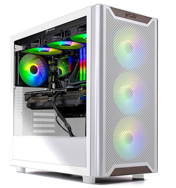 스카이테크 게이밍 램페이지 데스크톱 PC Ryzen 7 9700X 3.8GHz(5.5GHz) AMD RX 9070XT 16GB 2TB Gen4 NVMe SSD 32GB DD