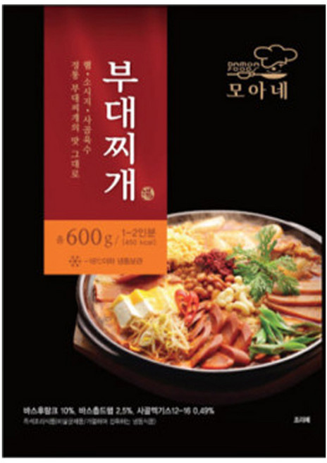 [온라인 공식] 슈퍼맘푸드 다모아 모아네 부대찌개 600g (본품 사은품 증정), 4개