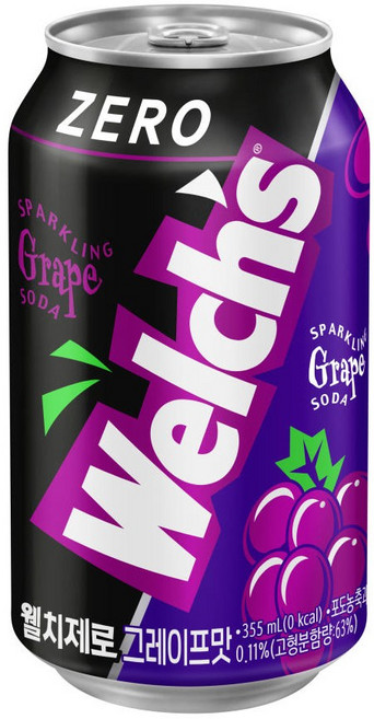 웰치스 제로 그레이프맛, 355ml, 6개