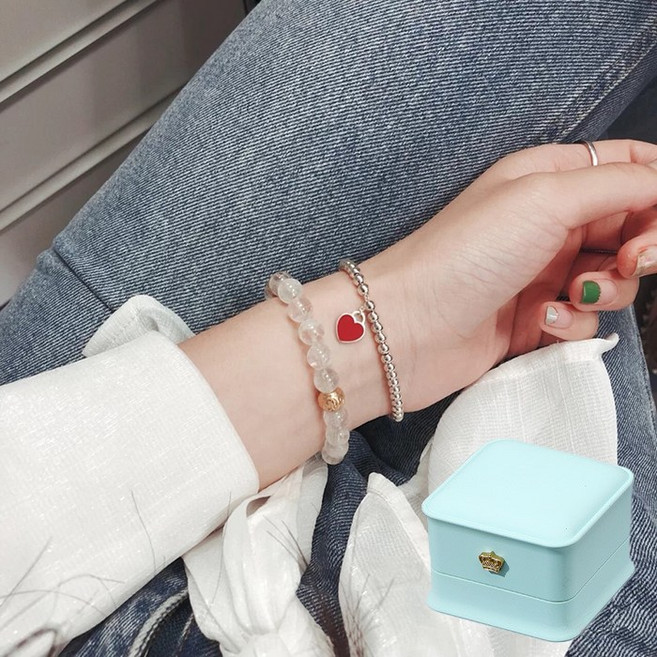 르떼르넬 JSWB081 Silver 하트 구슬 은볼 여자 실버 팔찌 은팔찌