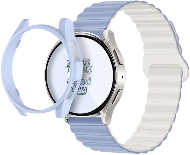 아이메이드잇 갤럭시워치 실리콘 스트랩 케이스, 베이비블루
