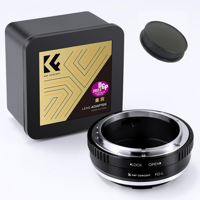 K&F FD-L 렌즈 변환링 어댑터 캐논 FD 렌즈 - 라이카 L 바디 어댑터 / 뒤캡포함 Canon FD lens on Leica L adapter + cap, 1개