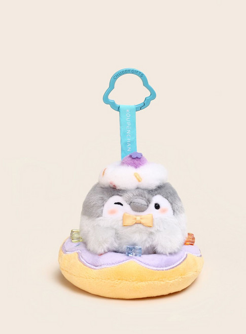 Jinnew 甜品企鵝鑰匙扣, 1個, 甜品甜甜圈-企鵝Jinnew毛絨包掛