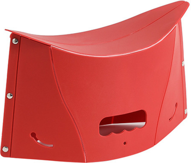 휴대용 접이식 의자 줄서기 대기 플라스틱 놀이공원 캠핑, 1개, 빨강