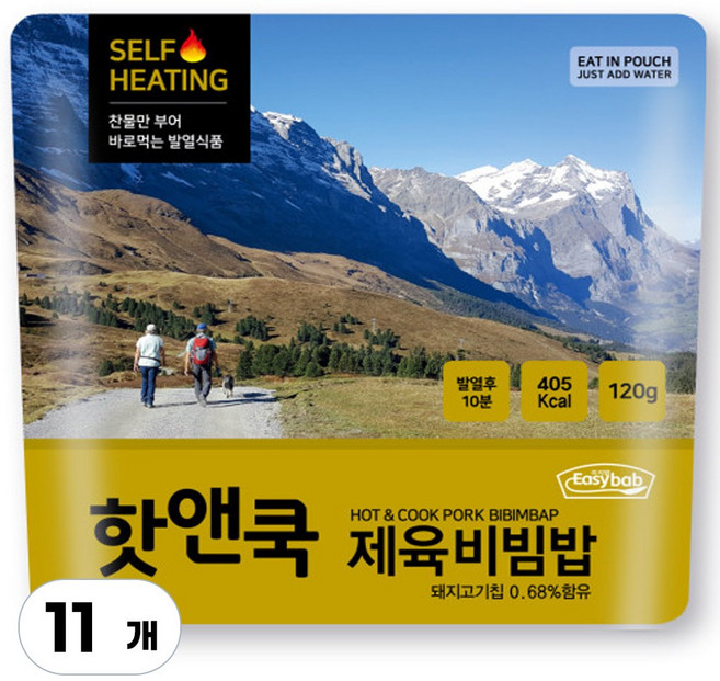 이지밥 핫앤쿡 제육비빔밥, 120g, 11개