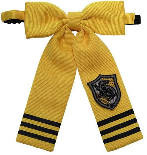 哈利波特 學院系列 飾品 領結 徽章 高筒襪 勛章 長筒襪, 1個, 長柄領結 赫奇帕奇