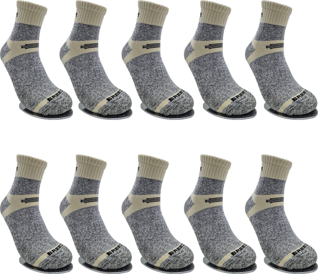 브리즈 남성 등산양말 단목 10족 작업양말, 10개, 아이보리