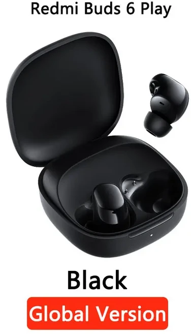 글로벌 버전 샤오미 레드미 버즈 6 플레이 이어폰 10mm 다이나믹 드라이버 AI 소음 제거 통화용 블루투스 5, 01 CHINA, 05 Global Black