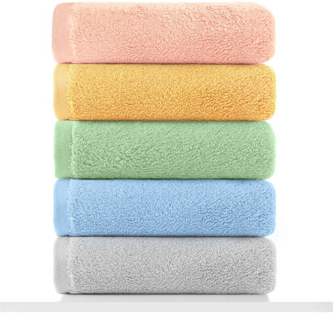 록신 데일리타올 40수 피크닉 수건 심플컬러무지 세면타월, 5개, 혼합