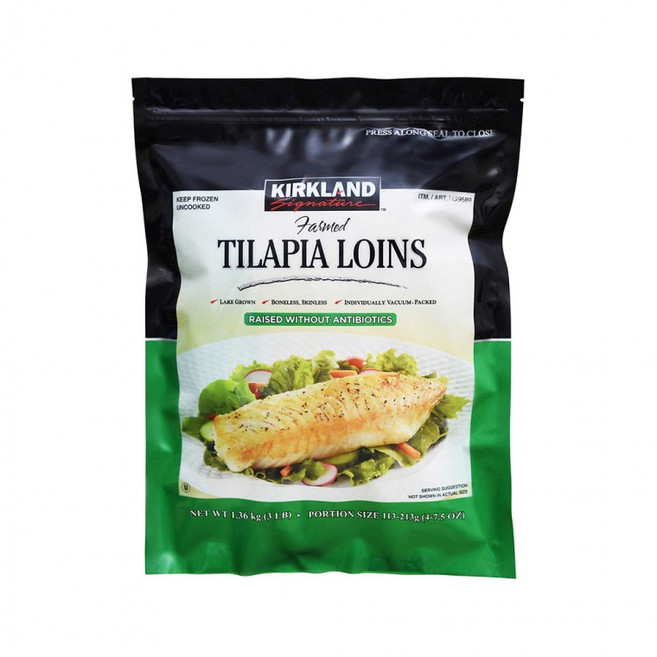 커클랜드 틸라피아 냉동 1.13kg, 1개, 상세페이지 참조