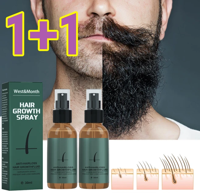 [당일배송] West&Month 1+1 스프레이형 구렛나루, 30ml, 1개 - 쿠팡