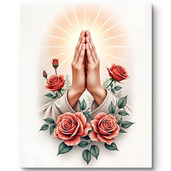 서은이네 캔버스형 보석십자수 DIY 구슬 비즈 십자수 액자형 40x50cm, 1세트, KF-13