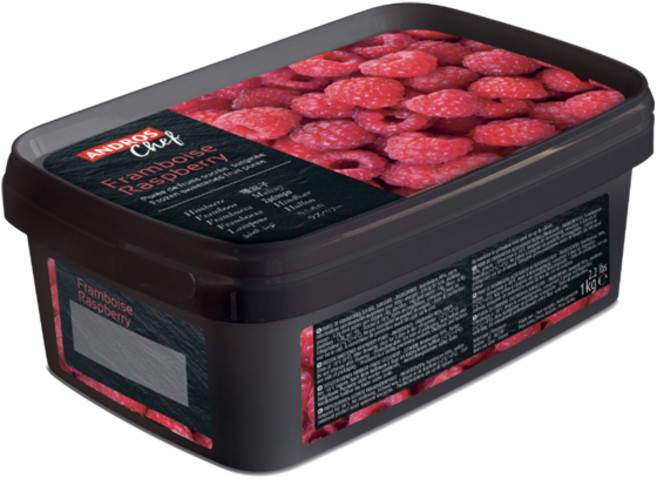 앤드로스 라즈베리 퓨레 1kg+아이스박스포장산딸기, 1개, 1kg