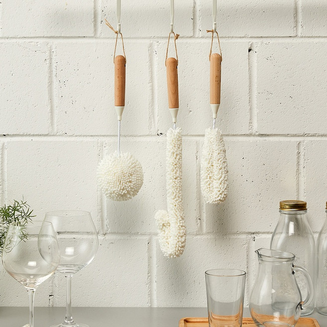 [모던하우스 광주역점] 비치우드 다용도 브러쉬 3P 세트 CL1123037, 단품, 1개