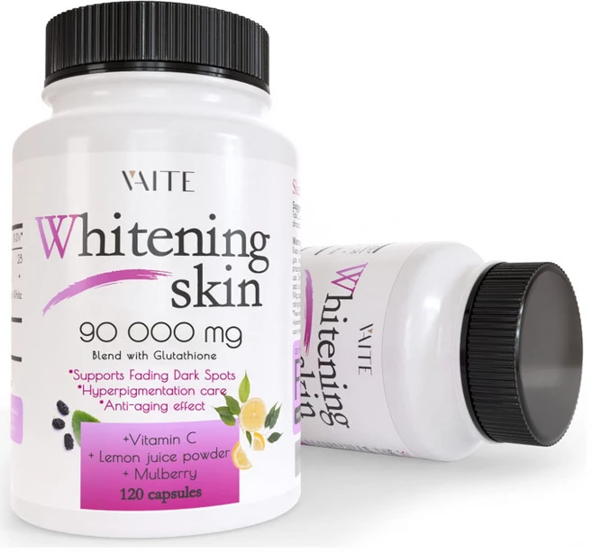 VAITE 미국산 글루타치온 초고함량 90000mg 120캡슐 Whitening Skinv 비타민C함유, 120정, 1개 - 쿠팡