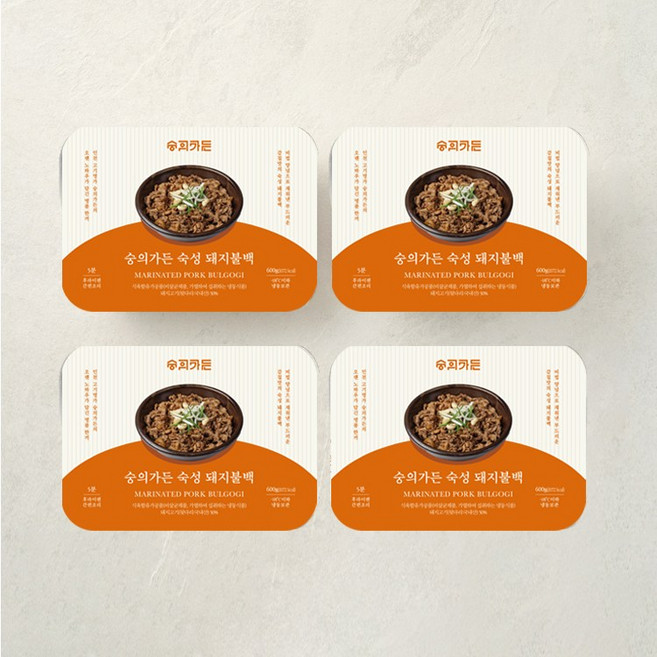 [숭의가든] 숙성 돼지불백 (600g), 600g, 4개