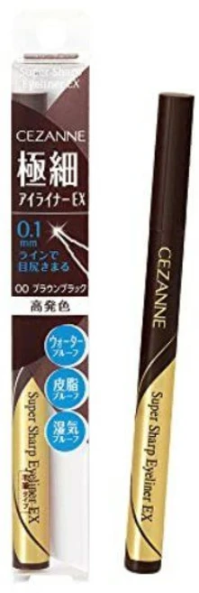 세잔느 극세 아이라이너 0.48ml 리퀴드 아이라이너 워터프루프, 1개, 00 브라운 블랙 - 쿠팡